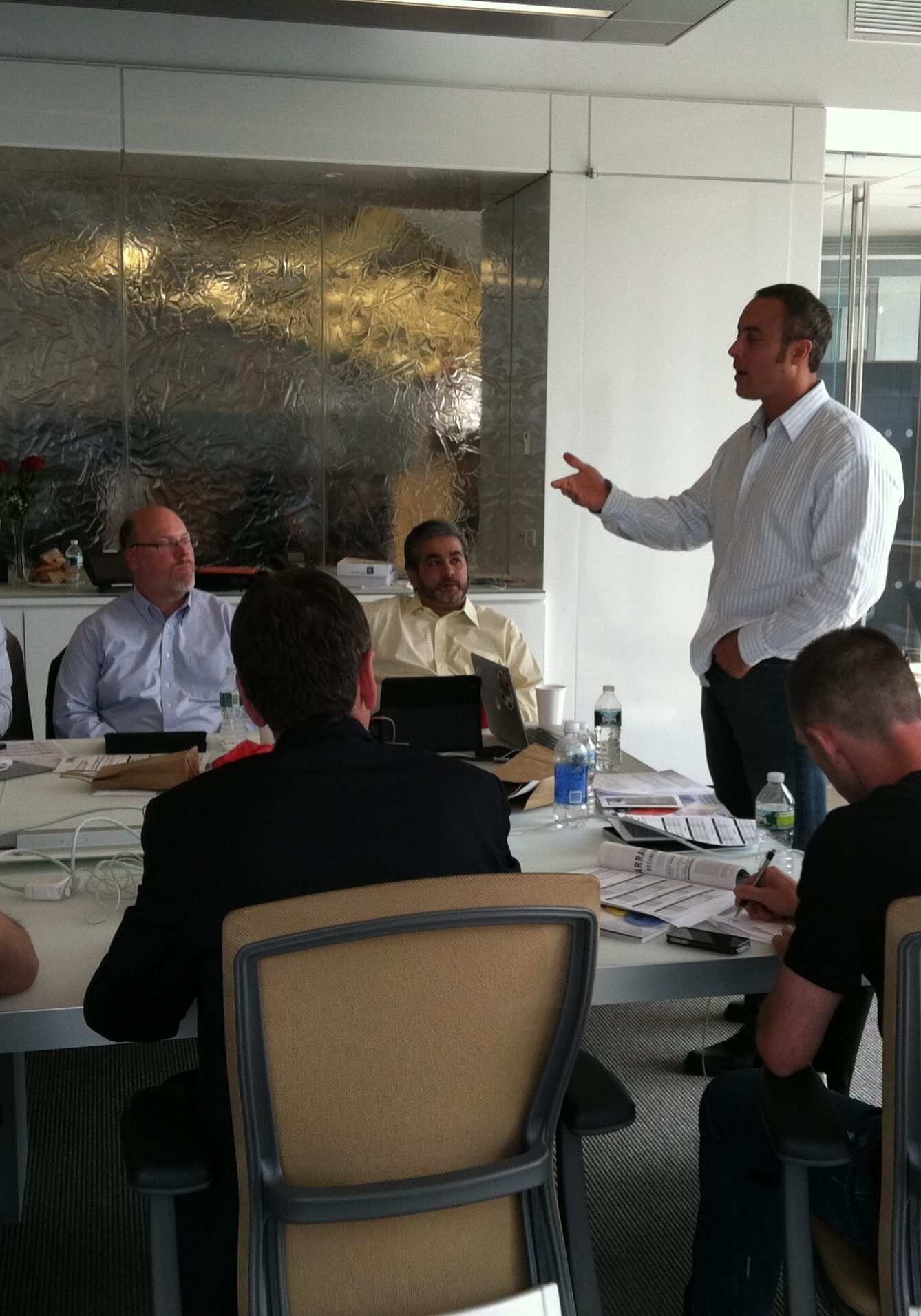 Chris Guerriero with business owners